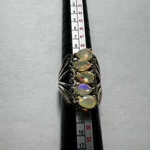 Sterling Silver 5 Stone Opal Ring